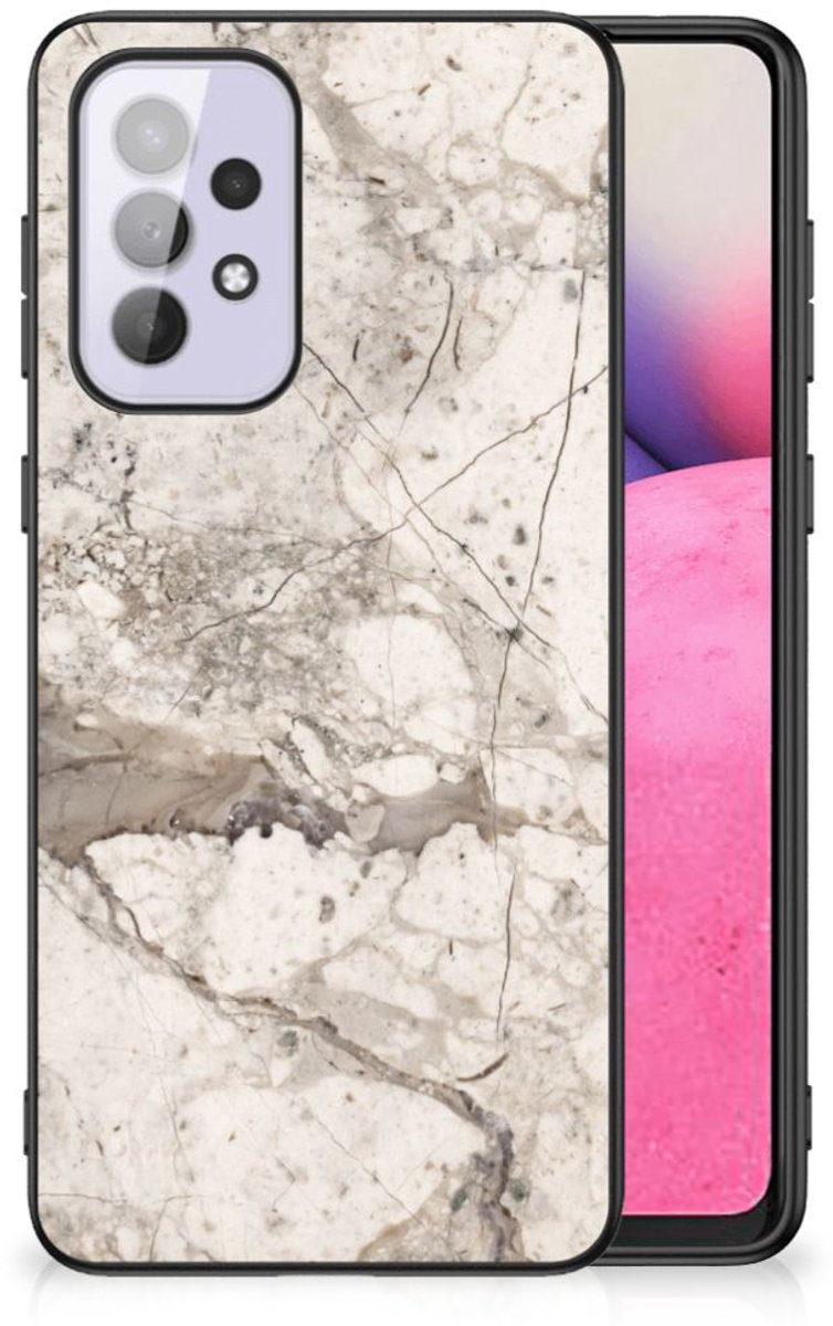 Samsung Galaxy A33 5G Marmeren Print Telefoonhoesje Marmer Beige