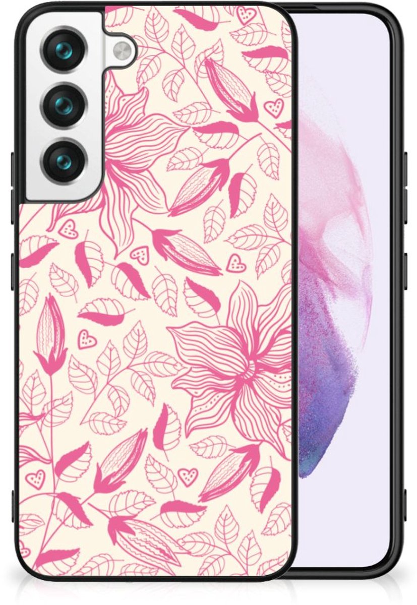 Samsung Galaxy S22 Bloemen Hoesje Pink Flowers