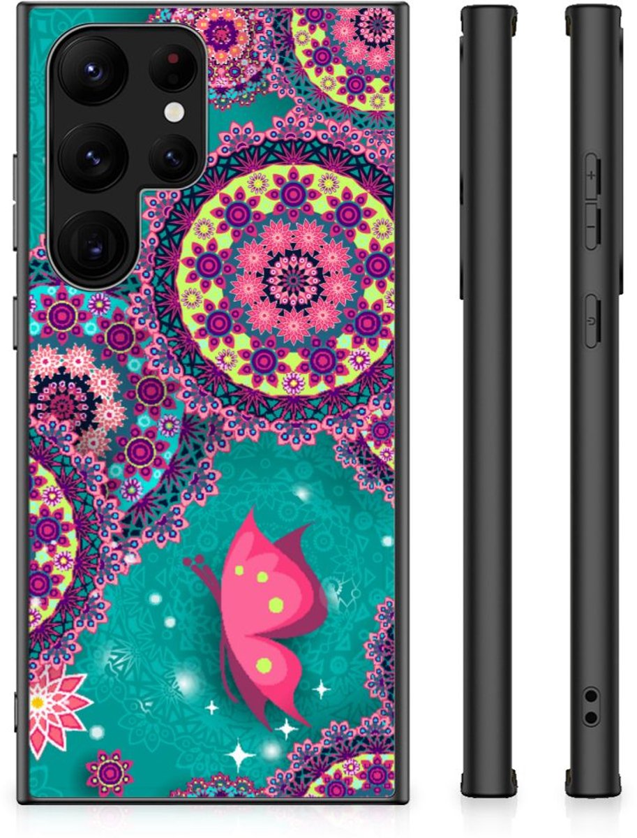 Samsung Galaxy S23 Ultra Leuk Telefoonhoesje Cirkels en Vlinders