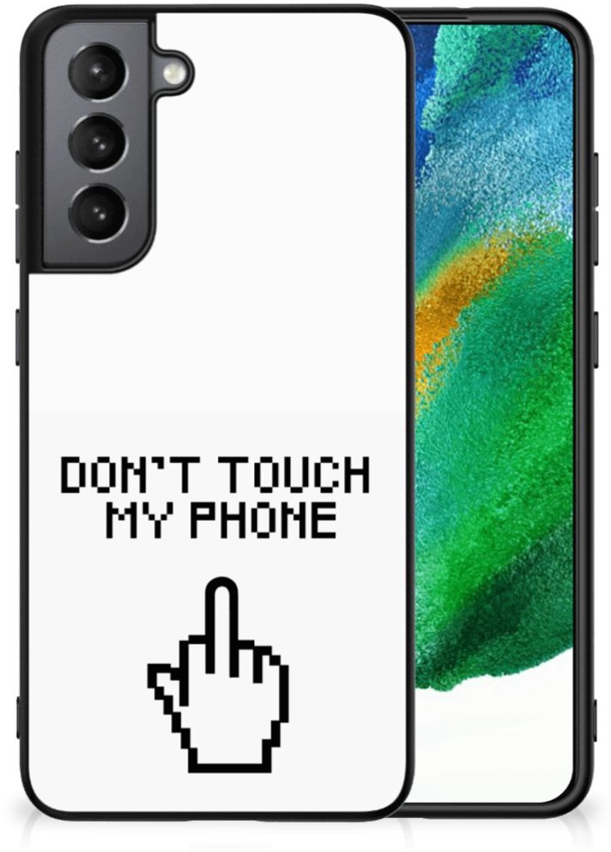 Samsung Galaxy S21FE Telefoon Hoesje Finger Don't Touch My Phone