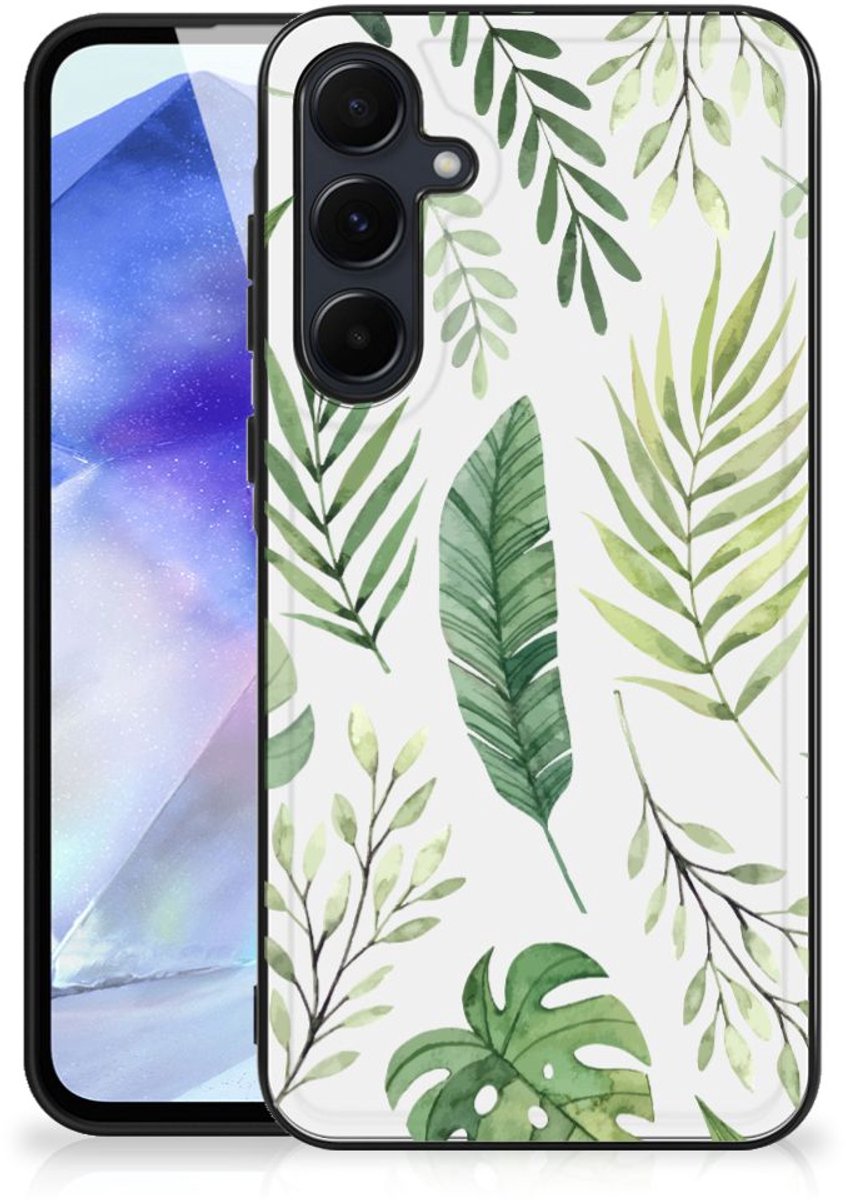 Samsung Galaxy A55 Bloemen Hoesje Leaves