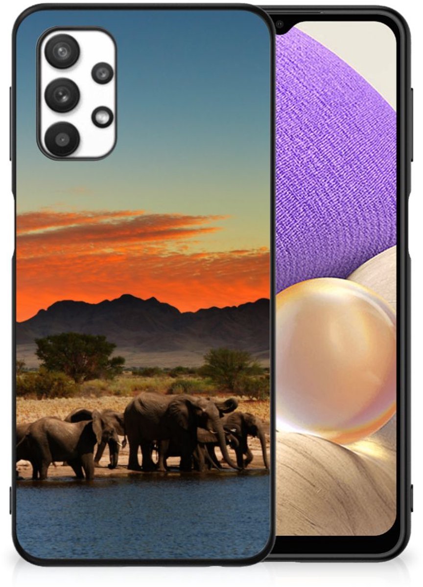 Samsung Galaxy A32 5G Dierenprint Telefoonhoesje Olifanten