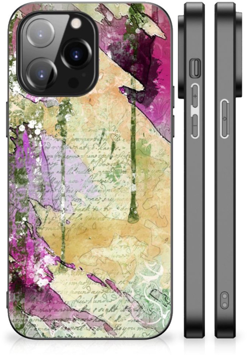 Kleurrijke Telefoonhoesje iPhone 14 Pro Max Letter Painting