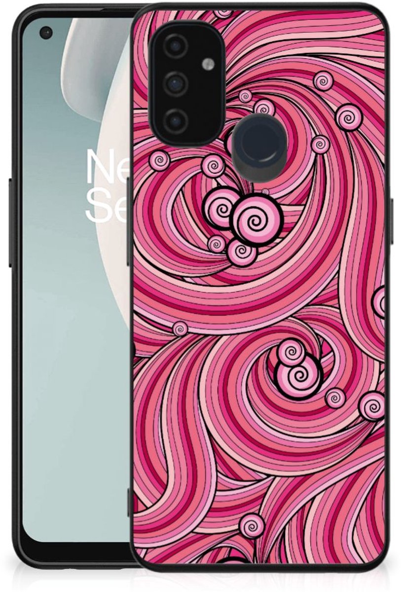 OnePlus Nord N100 Leuk Telefoonhoesje Swirl Pink