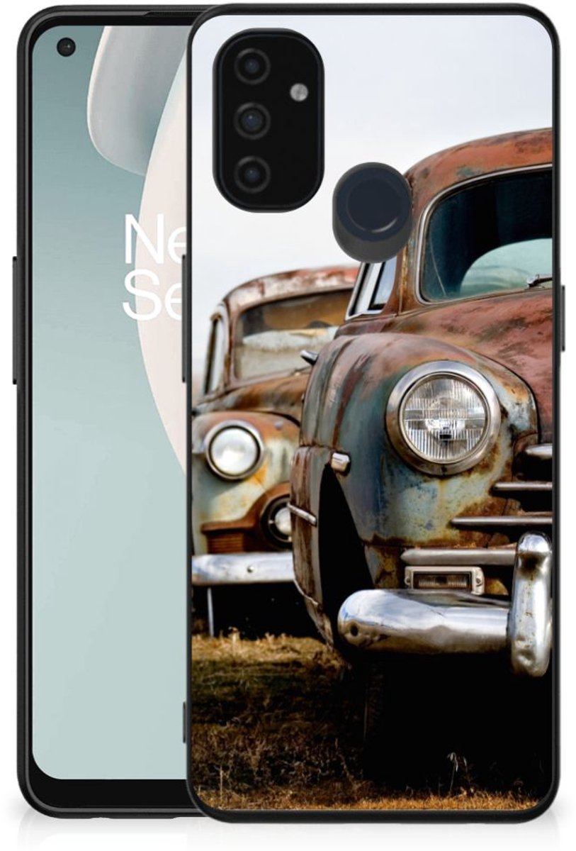 Back Cover voor OnePlus Nord N100 Silicone Back Case Vintage Auto
