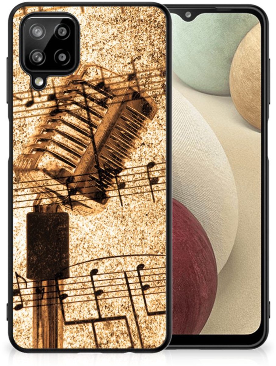 Samsung Galaxy A12 Silicone Back Case Bladmuziek