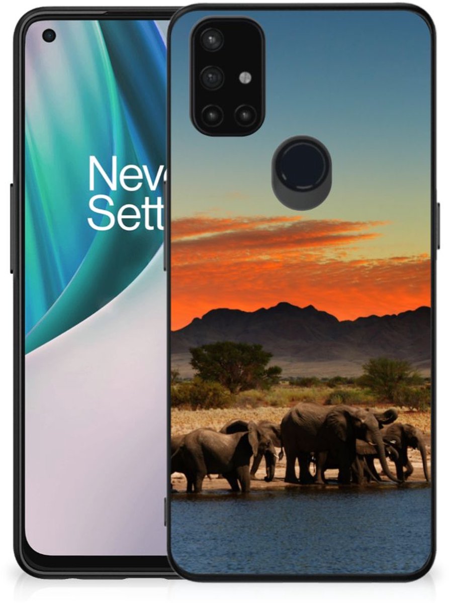 OnePlus Nord N10 5G Dierenprint Telefoonhoesje Olifanten