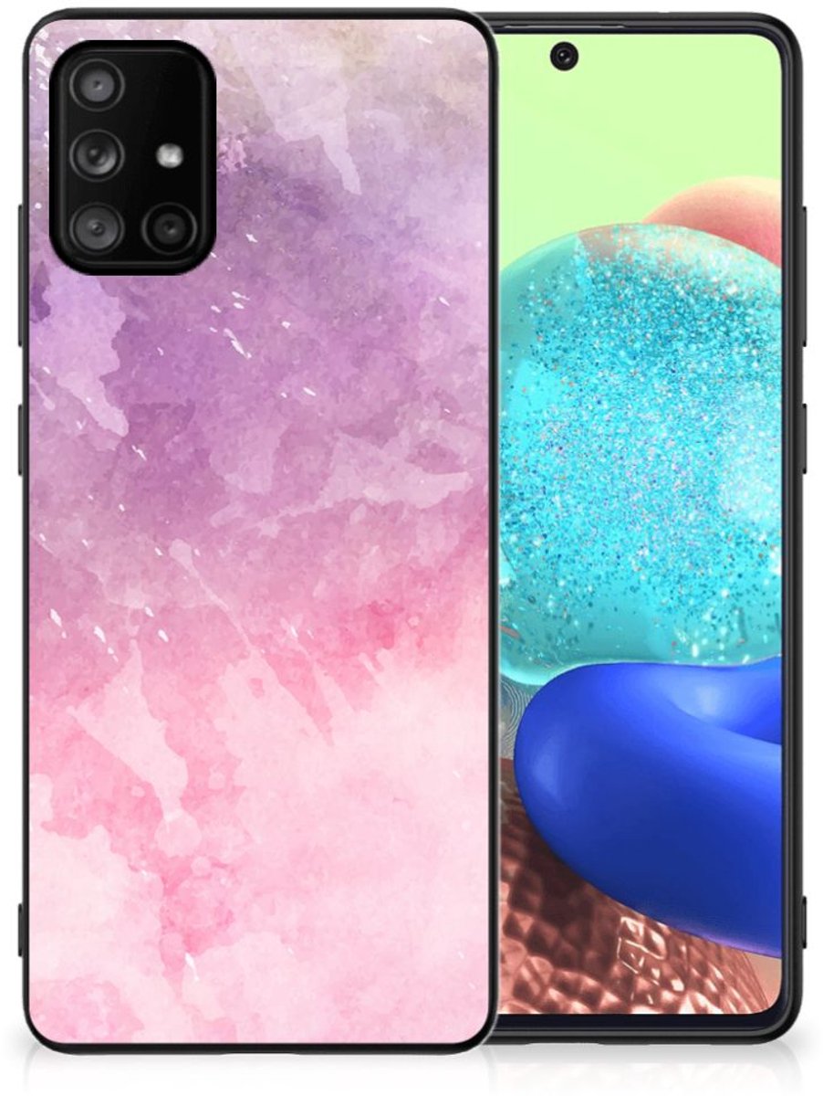 Kleurrijke Telefoonhoesje Samsung Galaxy A71 Pink Purple Paint