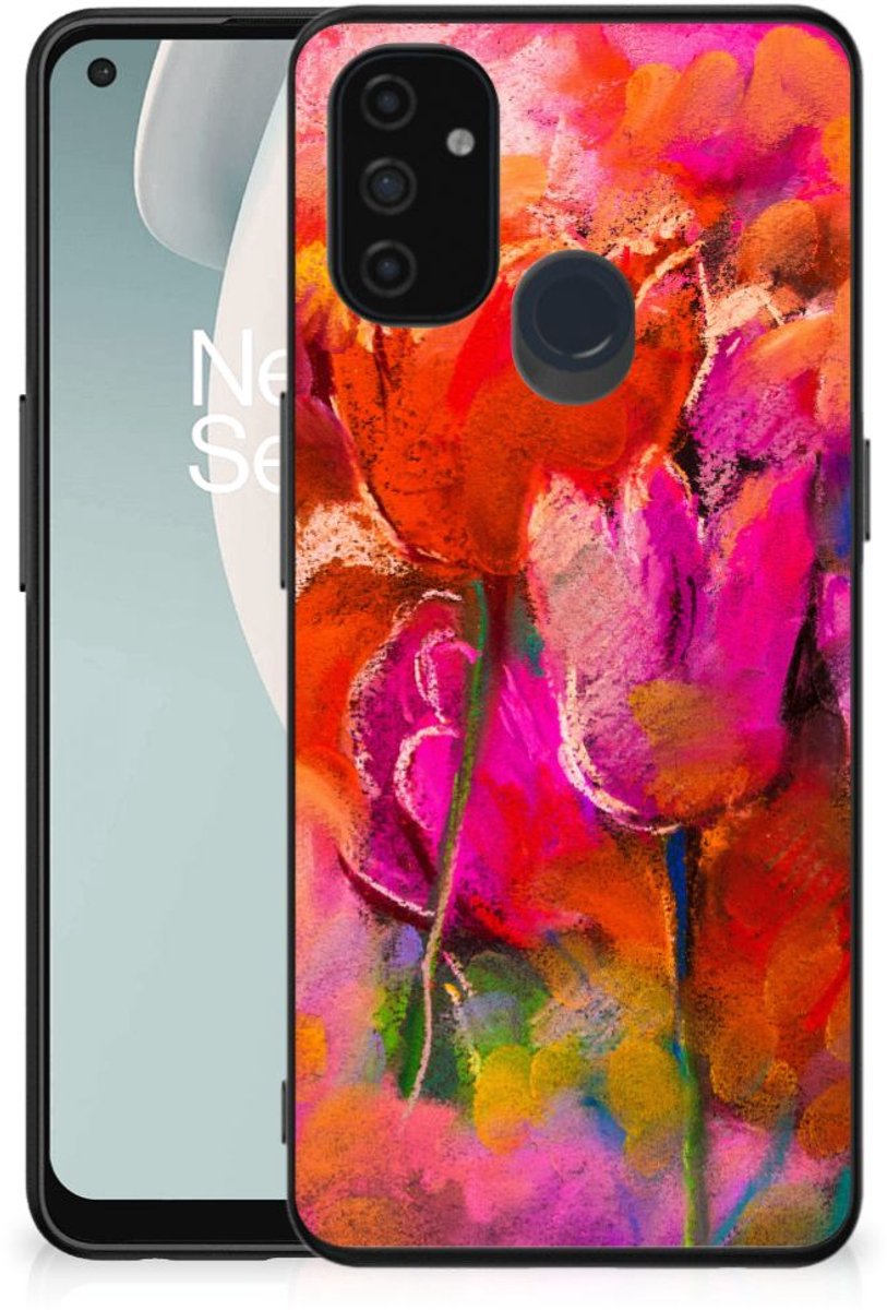 Kleurrijke Telefoonhoesje OnePlus Nord N100 Tulips