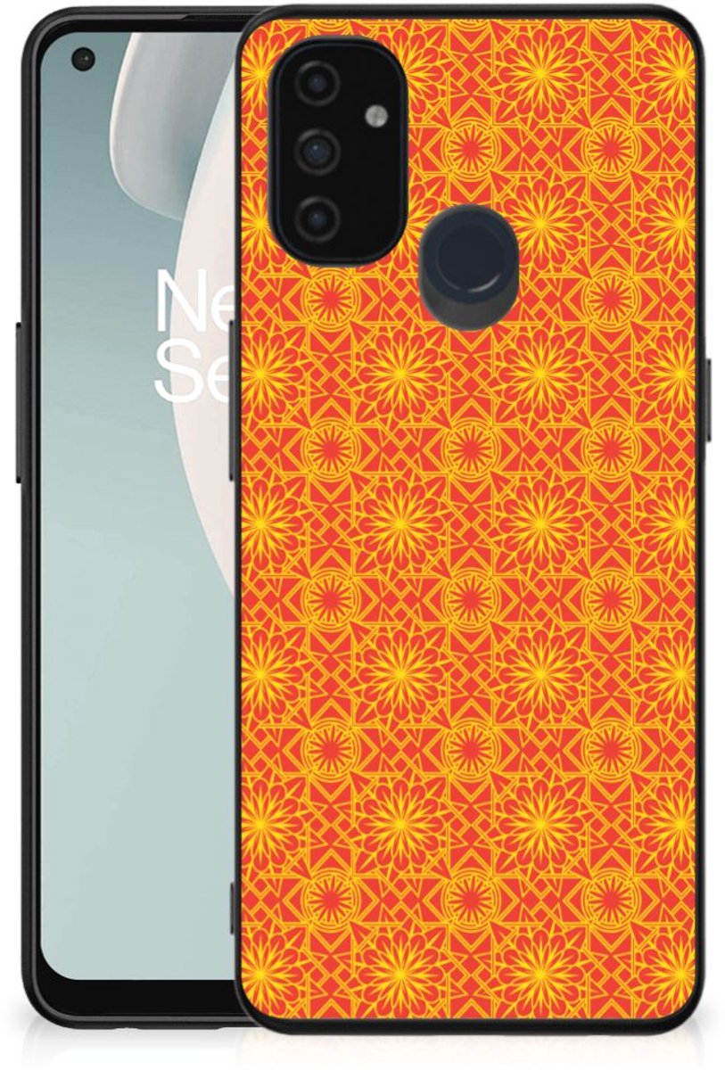 Back Cover voor OnePlus Nord N100 Back Case Batik Oranje
