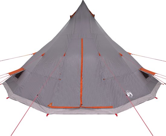 vidaXL - Familietent - Tipi - met - dak - Grijs - en - Oranje - 560 - x - 560 - x - 300 - cm van Merkloos — afbeelding 4