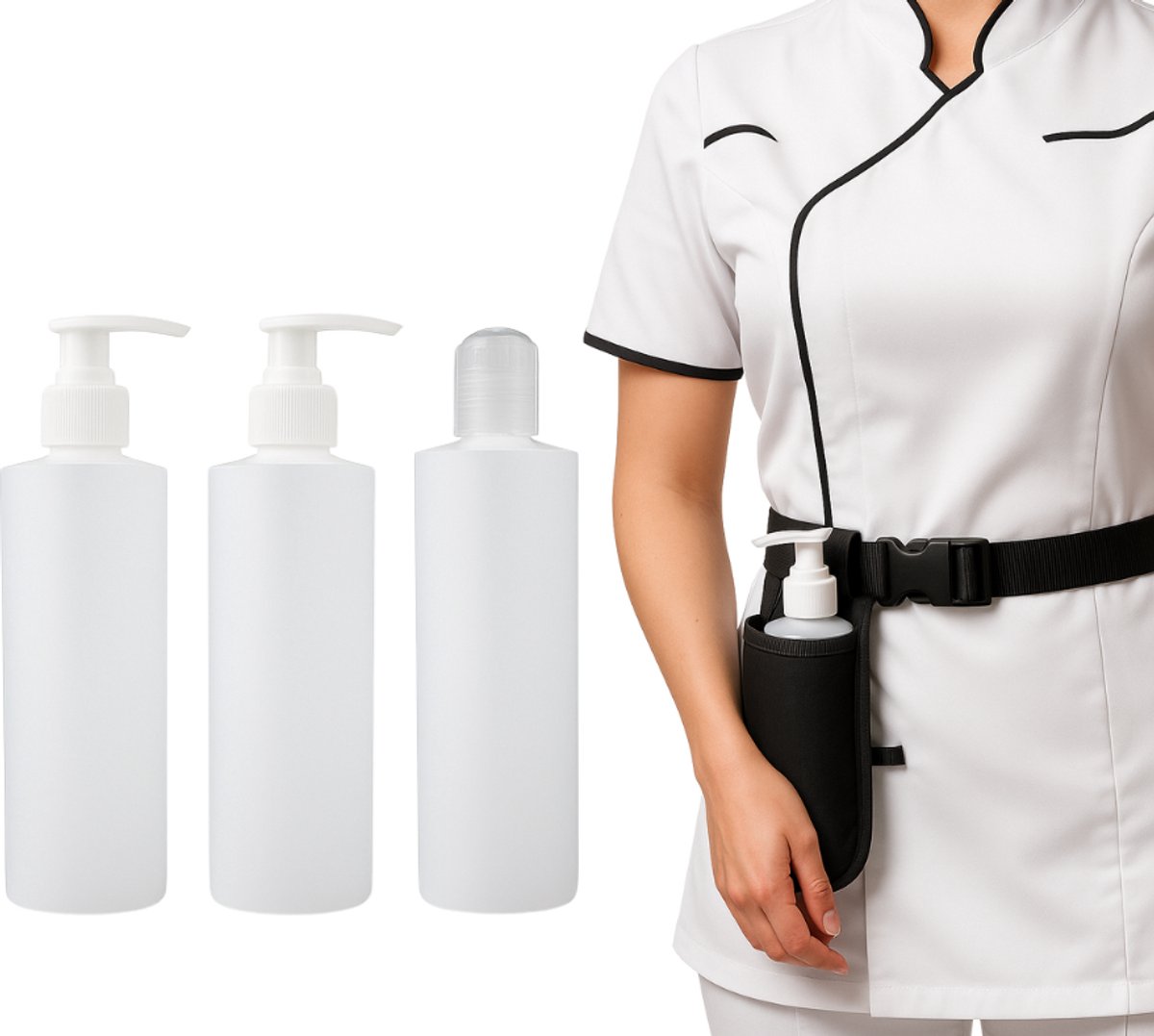 3 dispensers + riem voor 1 dispenser - massageolie - Welness - Salon - Massagesalon - Olieverwarmer accessoires