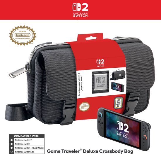 Game Traveler Nintendo Switch 2 Horizontal Bag - Zwart