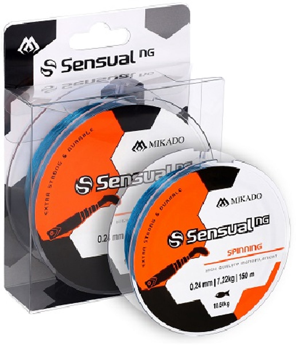 Vislijn - Spinning - 150m - Mikado Sensual NG 0.08mm / 1.5kg - Nylon Blauw | Voor Baars, Forel, Roofvis