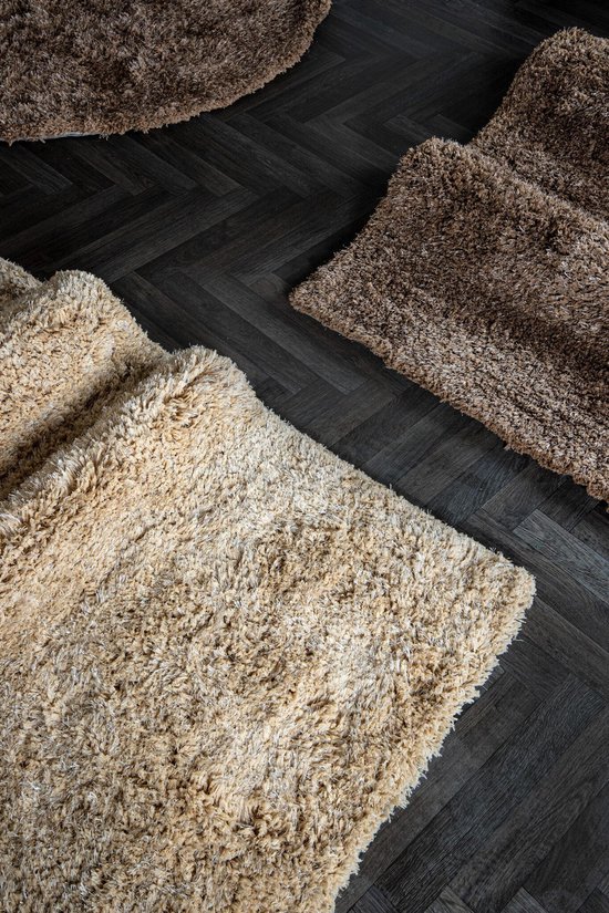 PTMD Jups Tapis tissé à la main en polyester marron S