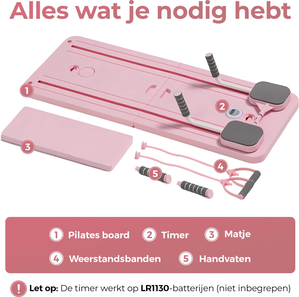 Vellano Pilates Board Opvouwbaar Fitness Board - afbeelding 2