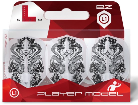 L-Style L1 EZ Jelle Klaasen V7 Clear White - Dart Flights van Merkloos — afbeelding 3