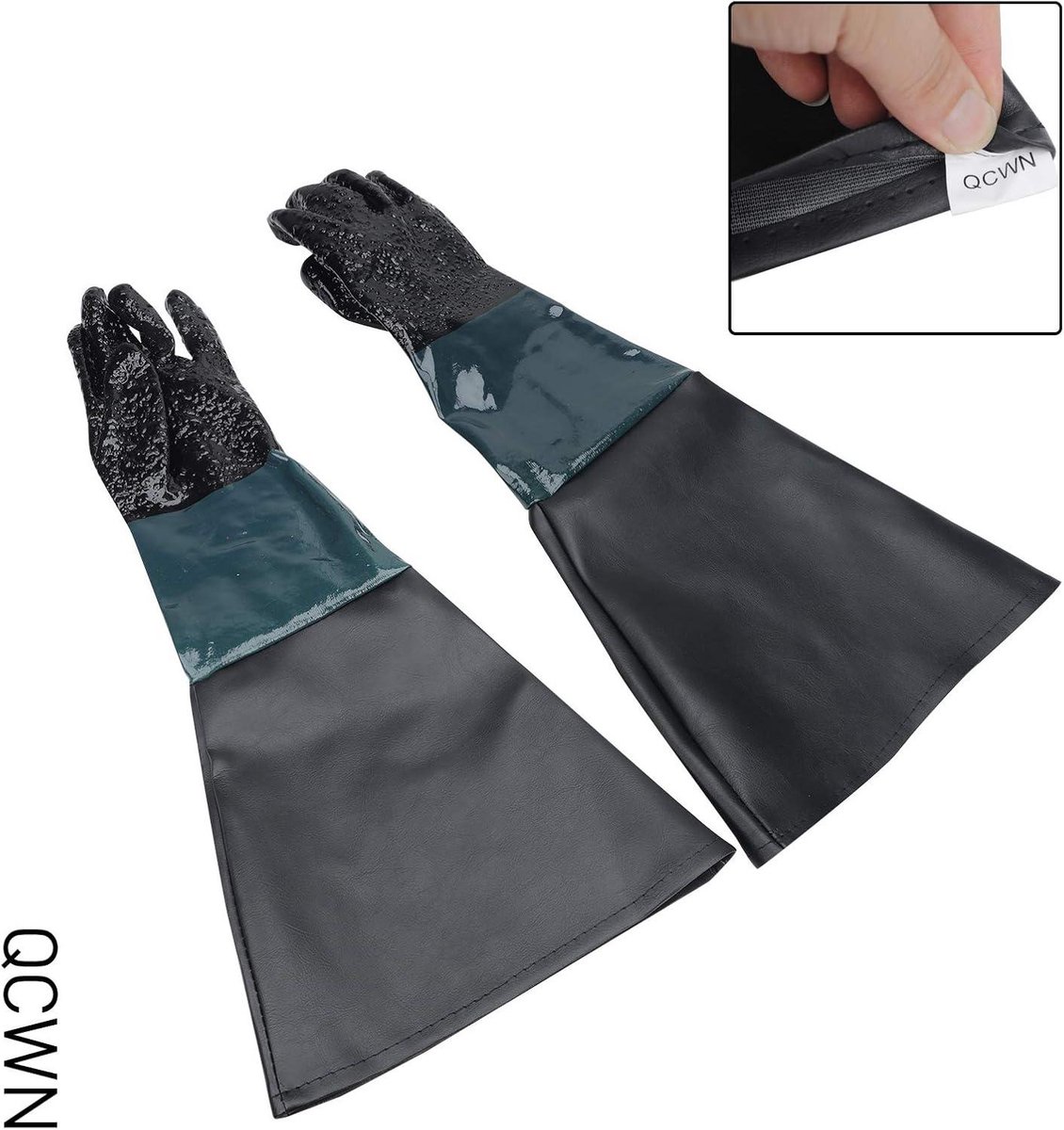 caapmony Zandstraal handschoenen zandstraler delen 60 cm met O-ringen voor zandstraal cabine