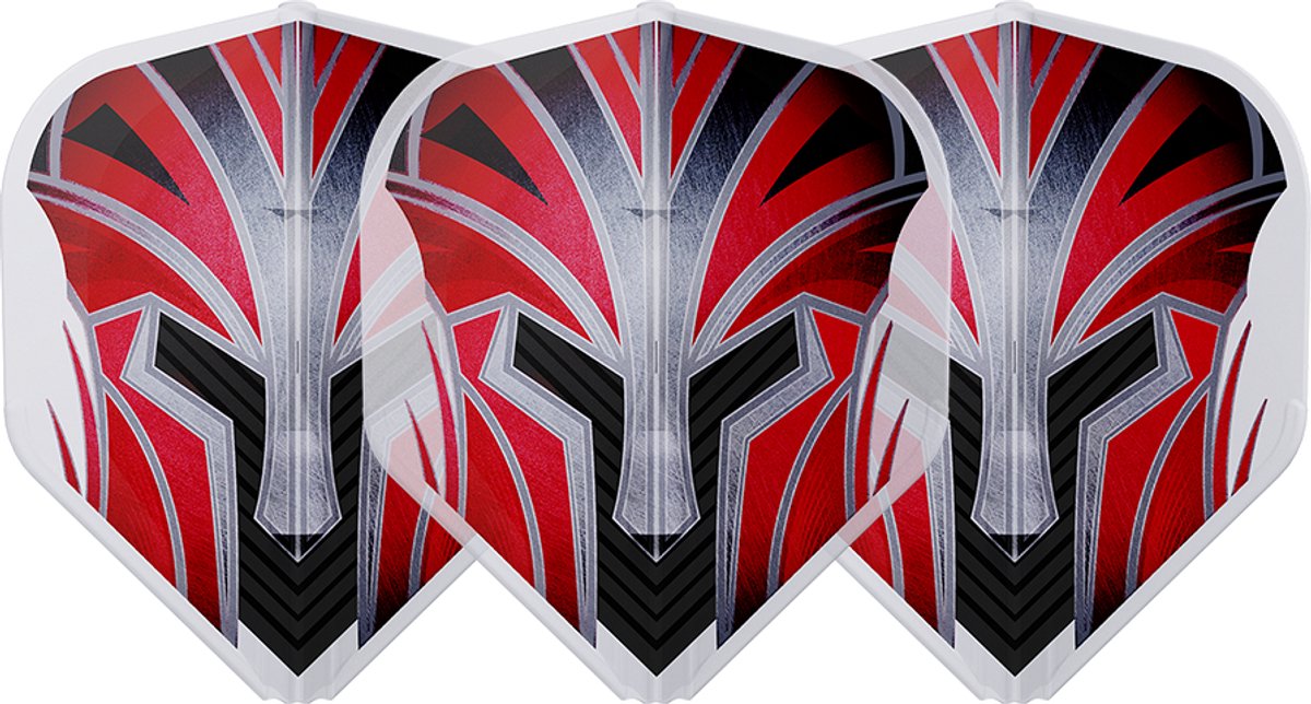 L-STYLE EZ L1 PRIME SERIES RED CLEAR WHITE - DART FLIGHTS