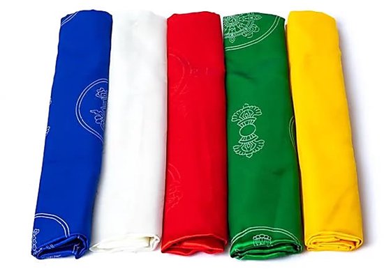 Set van 5 Tibetaanse Katha's in XL formaat