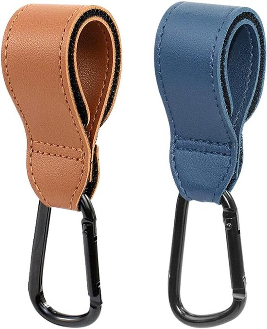 4 stuks kinderwagenhaken, zwarte metalen karabijnhaak en klittenbandhaken, universele kinderwagenhaken voor luiertassen, hangtassen, boodschappentassen