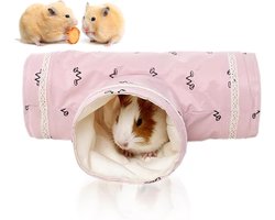 Opvouwbare activiteitstunnel voor kleine dieren - 3-weg cavia's - hamstertunnel - chinchilla - ratten - fretten - speelgoed en accessoires voor huis