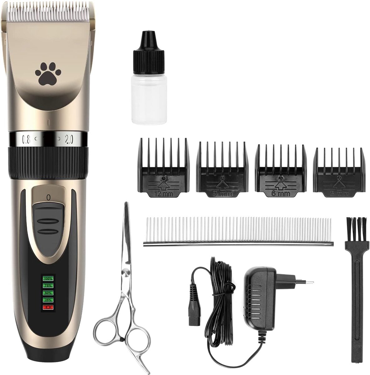 MKSS® Hondentondeuse - Hondentrimmer - Dieren Trimset - Goud en Zwart