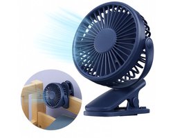 Narvie Clip-Ventilator – Draadloos & Oplaadbaar – 3 Snelheden – Zwart – Luxe Design met Verstelbare Klem
