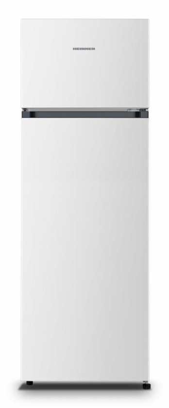 Heinner HF-HS243E++ koel-vriescombinatie 243L wit, energiezuinig, LED-verlichting, mechanische thermostaat, omkeerbare deur