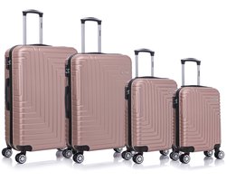 Tralex Luminara Kofferset 4-delig – Hardcase – TSA cijferslot – Lichtgewicht – RoséGoud
