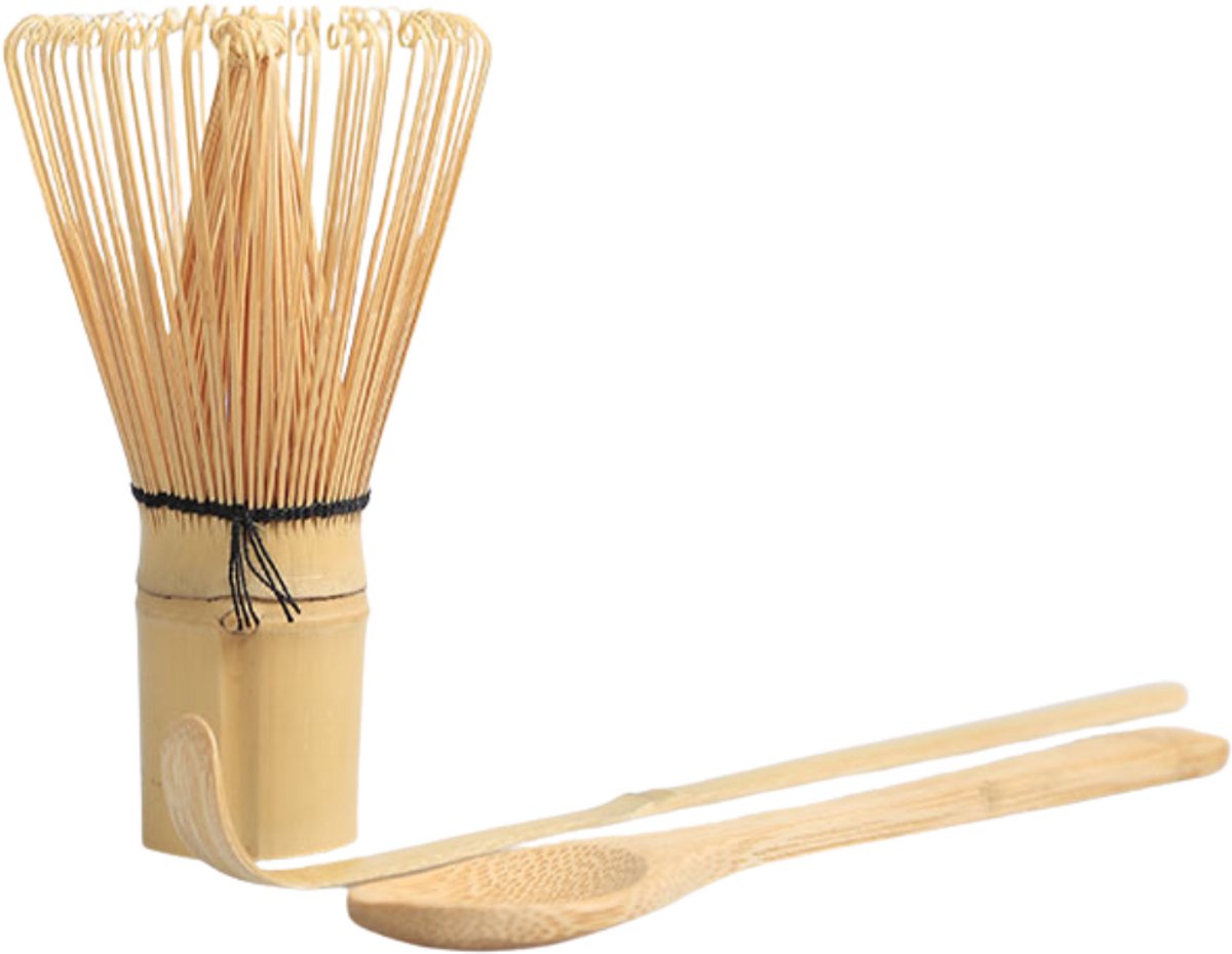 LumiWay 3-Delig Matcha Set van Bamboe - Bamboo Klopper / Whisk & Lepel - Met Travel Case - Macha