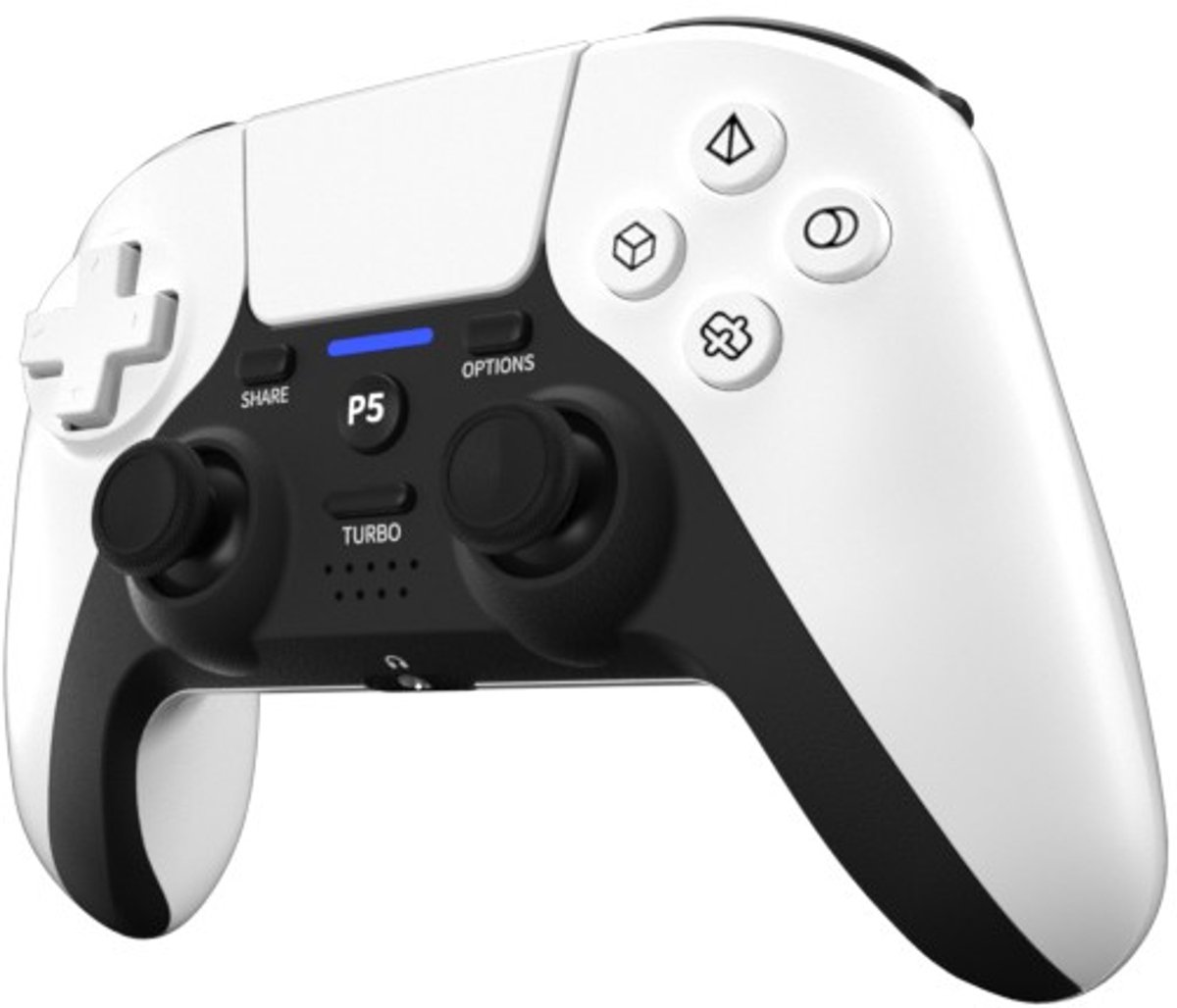 Draadloze Gamecontroller Geschikt voor: Playstation 5 – PS5 Gamepad met Touchscreen, Turbo, Luidspreker & 3,5 mm Audioaansluiting – Dual Vibratie – Ingebouwde Microfoon