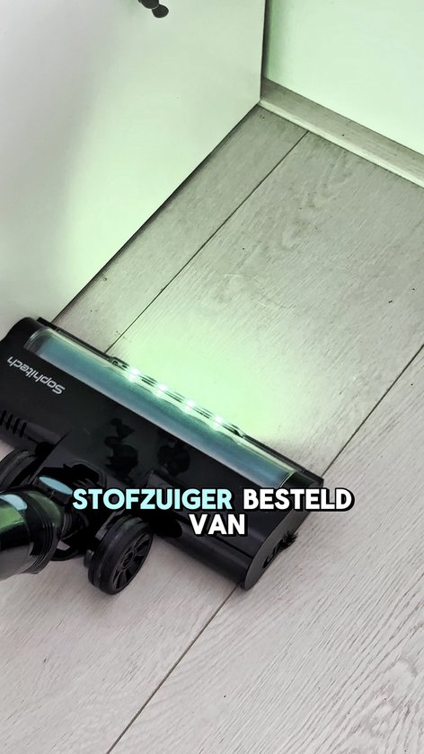Aspirateur balai sans fil Sophitech – Puissance d'aspiration 26 kPa – 380 W – Aspirateur sans sac – Fonctionne sur batterie – Accessoires inclus