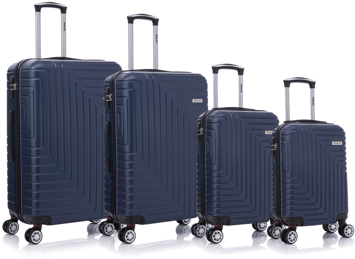 Tralex Luminara Kofferset 4-delig – Hardcase – TSA cijferslot – Lichtgewicht – Marine Blauw