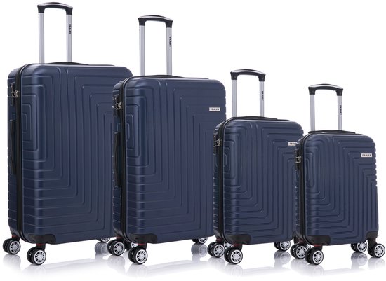Tralex Luminara Kofferset 4-delig – Hardcase – TSA cijferslot – Lichtgewicht – Marine Blauw