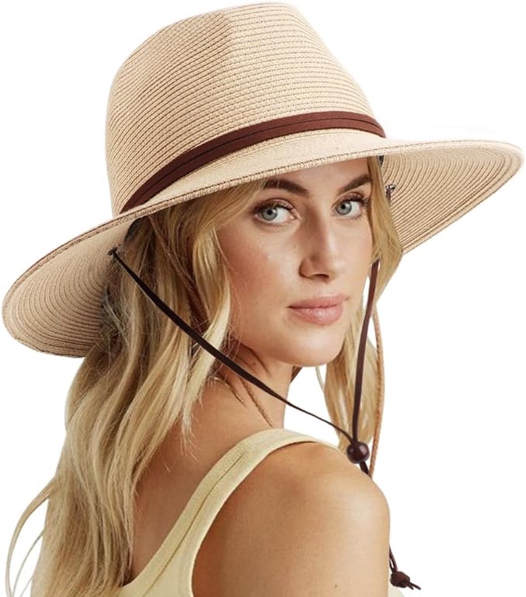 Panama hoed - strand zonnehoed - Bucket Hat - UV Werende Zonnehoed - UPF50+ - Hoedomtrek 57 -58 cm - Verstelbaar - Geschikt voor dames of heren