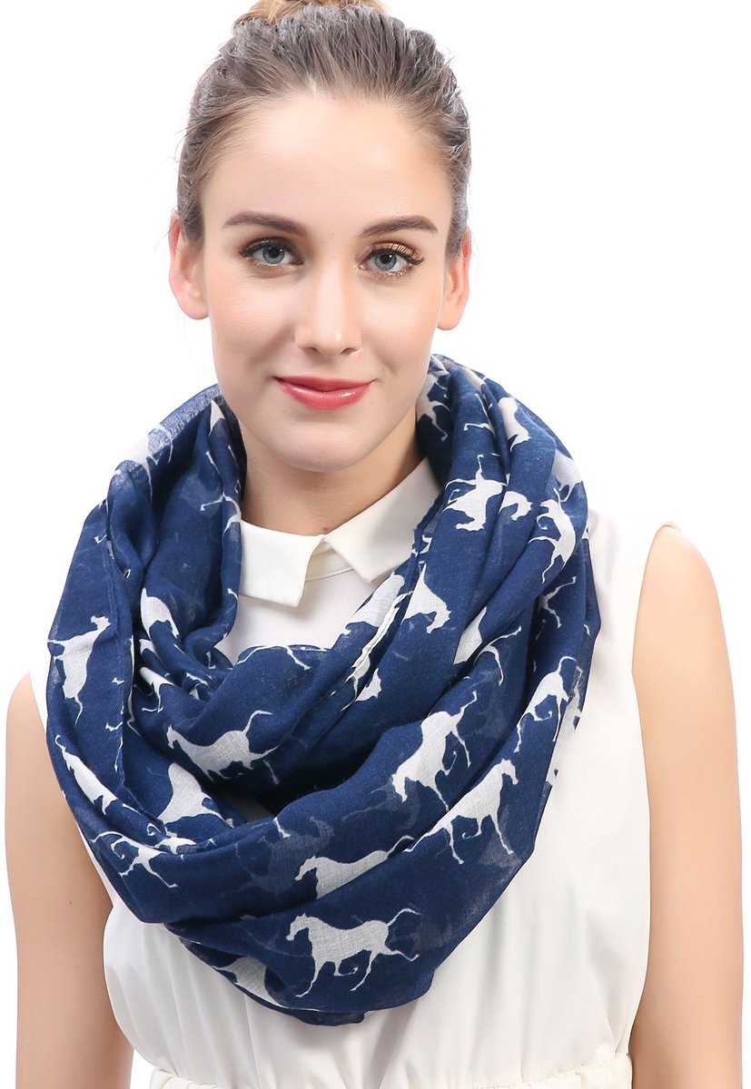 Ibenzoa® Elegante dames sjaal met paardenprint voor dagelijks gebruik en speciale gelegenheden