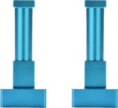 DW4Trading Patère Porte-Manteau en Aluminium - Carré - Bleu Glace - Lot de 2 pièces