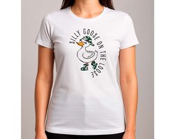 Funny Silly Goose on the Loose - T Shirt - Funny - Cute - Cadeau - Gift - SoFunny - Grappig - LachenMaar - GekkeMomenten - LolMomentje