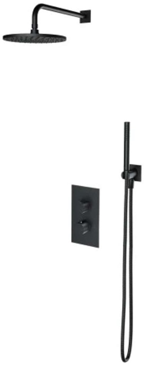 OMNIRES Contour - Doucheset met inbouwthermostaat, met huis, diameter 25 cm, geborsteld antraciet SYSCT11AT