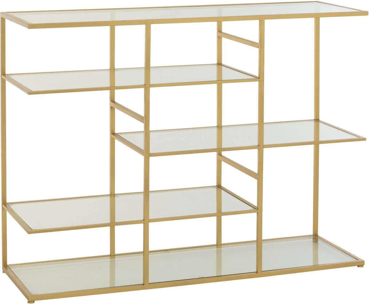 J-Line console - ijzer/glas - goud