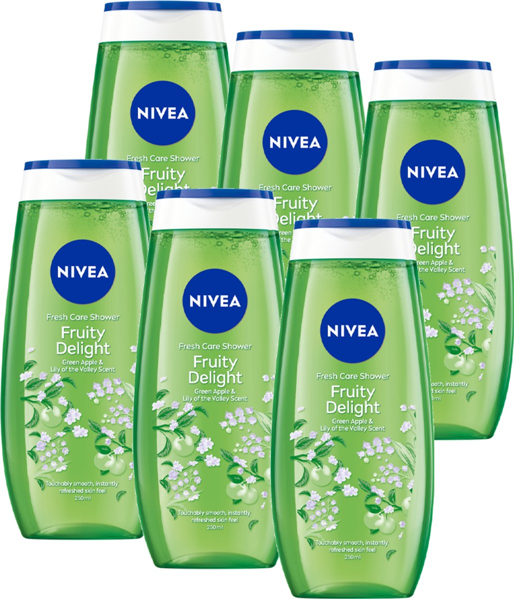 NIVEA Fruity Delight Douchegel - Shower Gel - Voordeelverpakking - 6 x 250ml