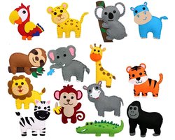 Naaiset voor kinderen - Knutselpakket Meisjes en Jongens - Safari Jungle