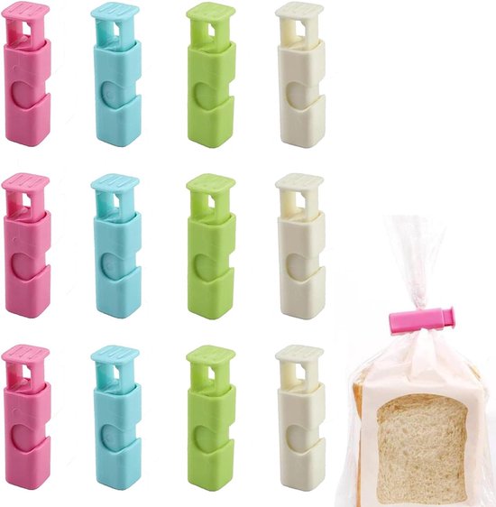 Foto: 10 zwarte rvs 4cm vershoudclips voor afsluiten zakken 38mm stevige klemmetjes clips afsluitclips zaksluiter snackclip vershoudknijper