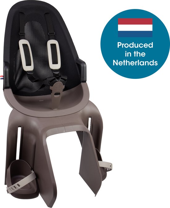Qibbel Air Fietsstoeltje Achter Bagagedrager Bevestiging - Quick Connect - Fietszitje - Hazel Brown