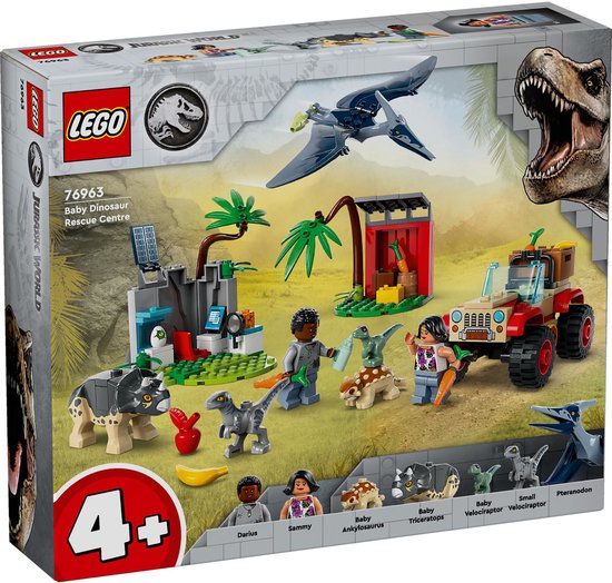 LEGO Jurassic World 76963 Reddingscentrum voor babydinosaurussen