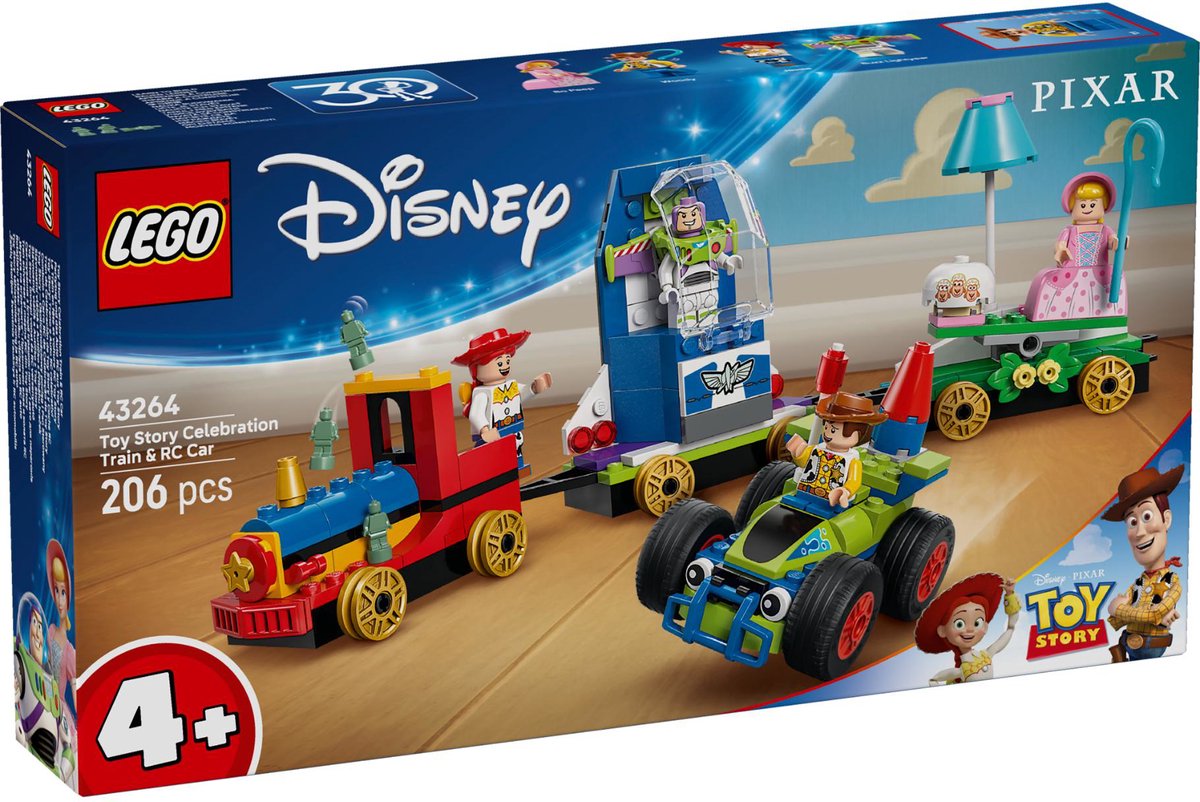 LEGO 43264 Disney Pixar Toy Story feesttrein en RC Auto