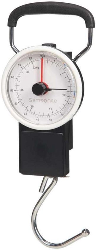 Foto: Coopi digitale bagageweegschaal met rolmaat handheld 32 kg weegvermogen zwart compact design essentieel reisaccessoire
