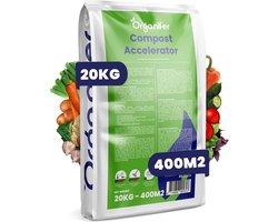 Compostversneller - 20 Kg Voor 100-400 M² Of 20 M³ - Voor Hoogwaardige Compost In Minder Tijd - Bevordert Snelle Humusvorming - Ondersteunt De Activiteit Van Regenwormen - Reguleert De Ph - Bevat Guano - Organisch Gehalte (58%) - Organifer