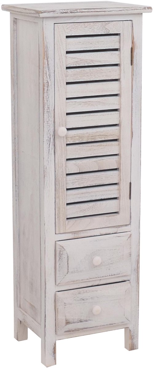 MCW Ladekast, 90x30x25cm, shabby look, vintage ~ wit